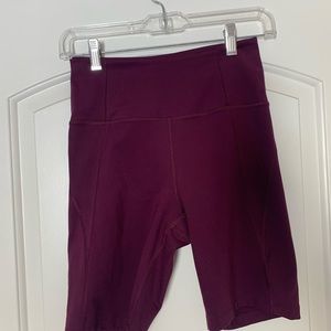 Girlfriend collective eggplant bike short